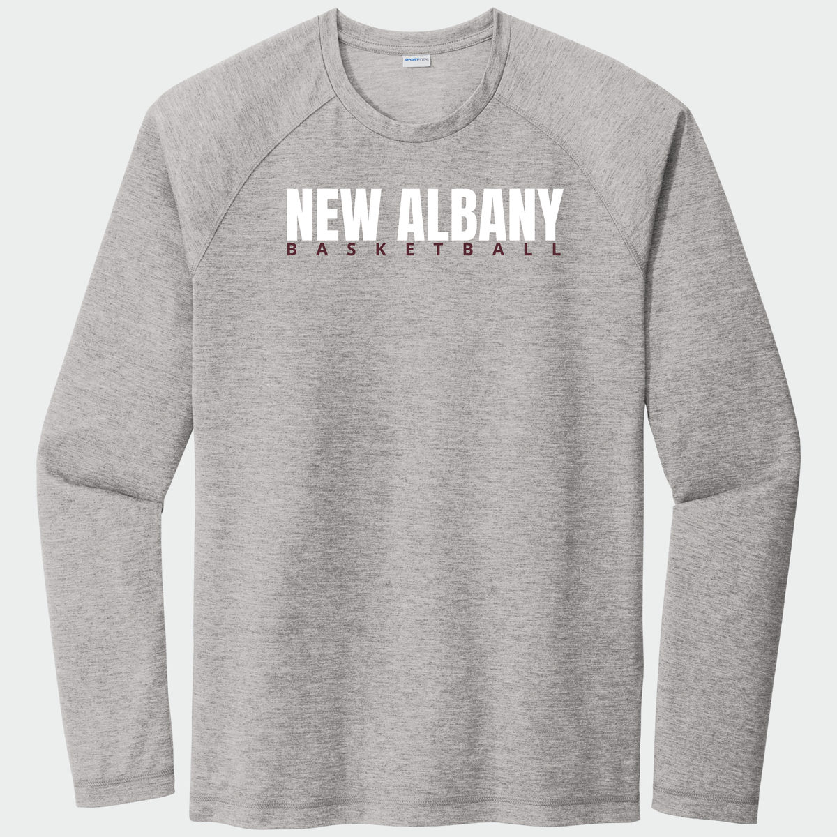 NAGTB: New Albany Basketball, Long Sleeve Triblend Tech Tee