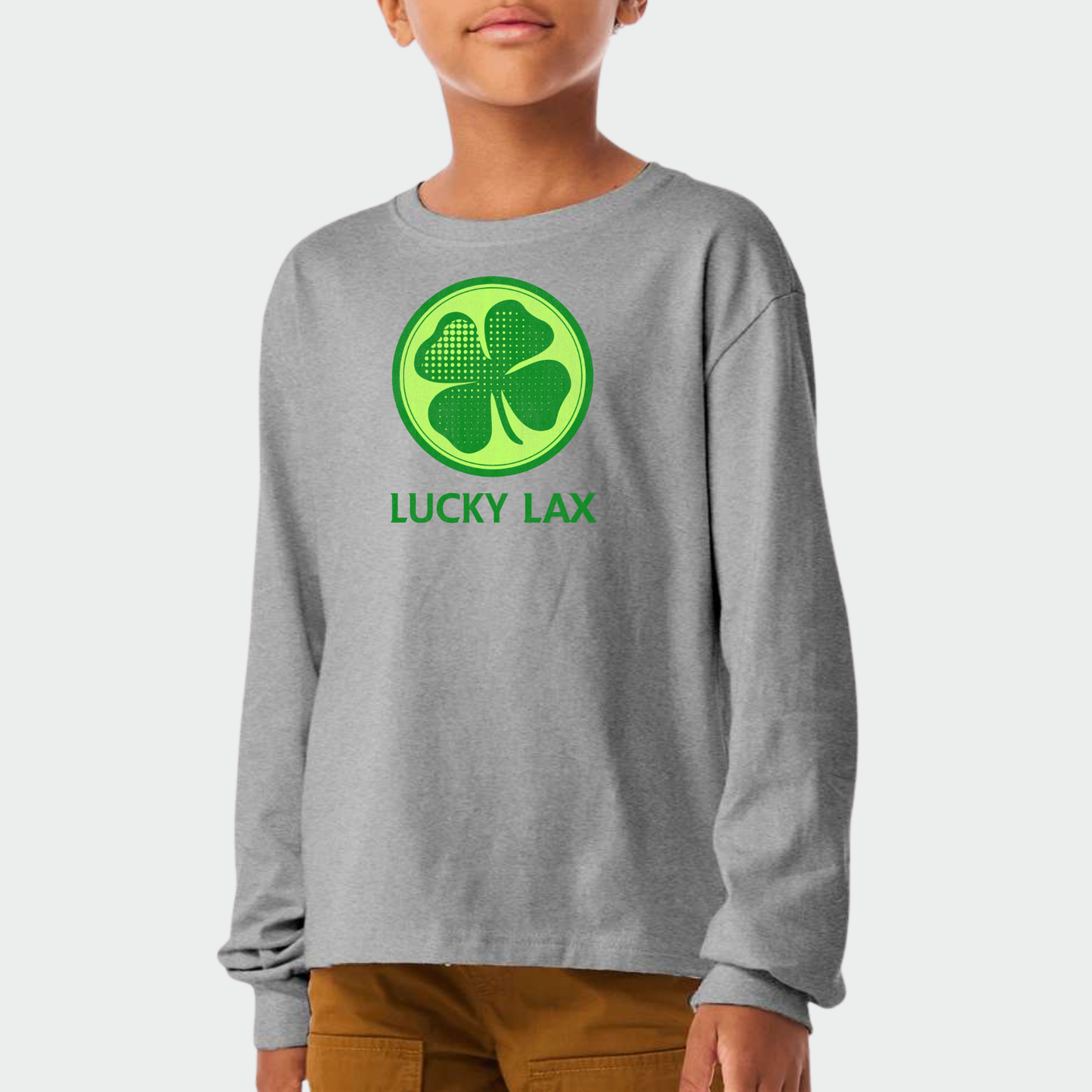 LuckyLax: *distressed graphic* 6oz Heavyweight Long Sleeve T-Shirt