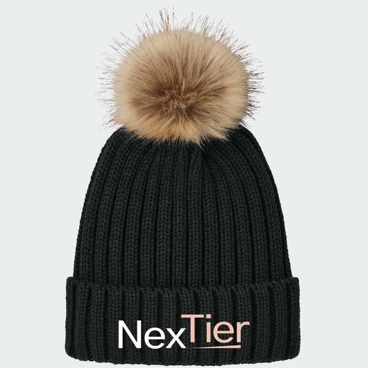 Nextier: Embroidered Pom Beanie