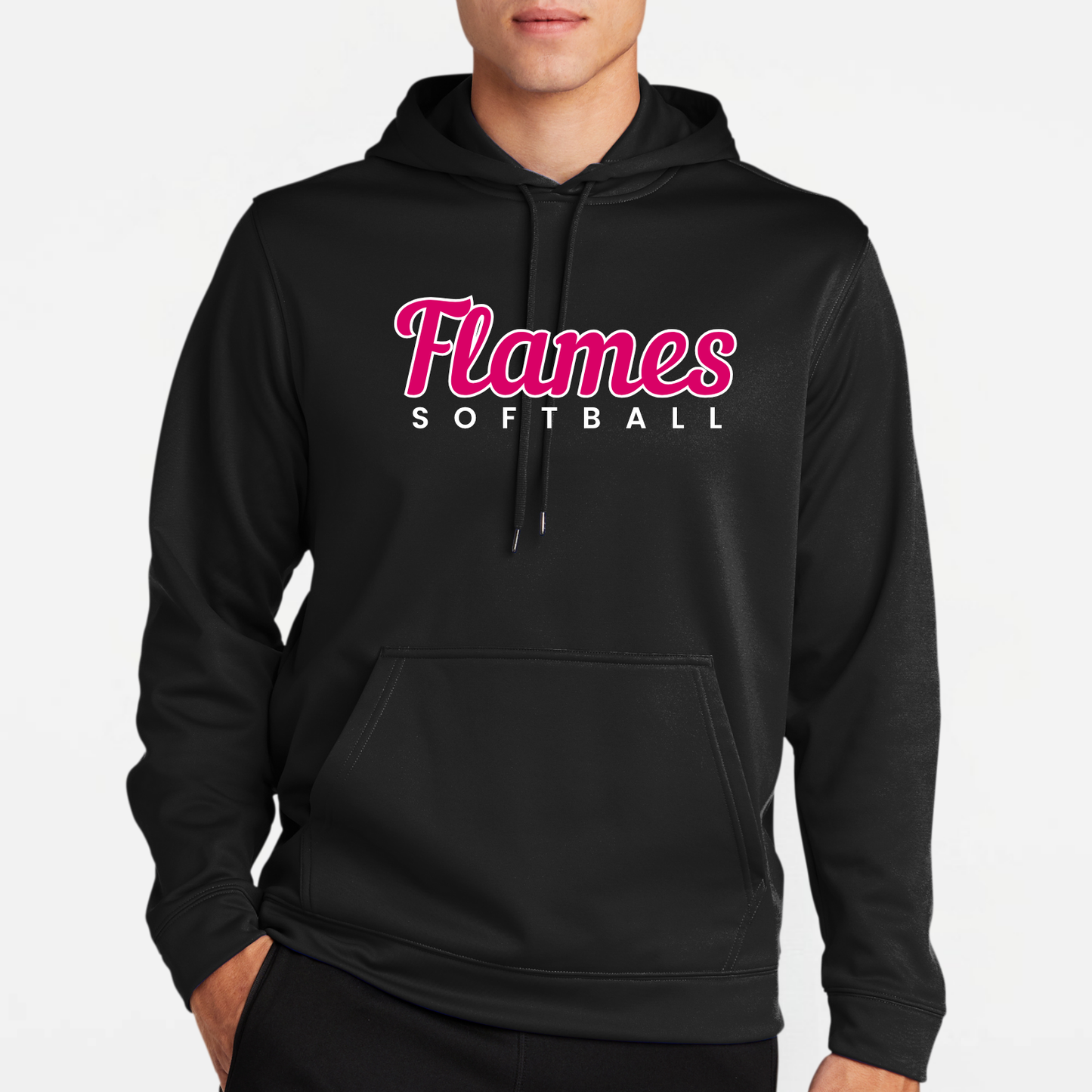 Flames Softball: Tech Hooded Sweatshirt