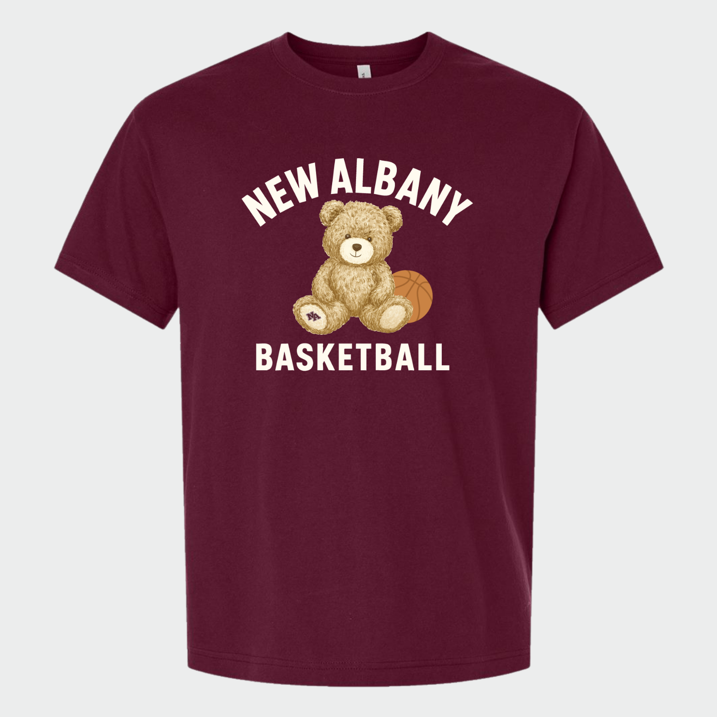NAGTB: New Albany Basketball Teddy Bear Heavyweight T-Shirt