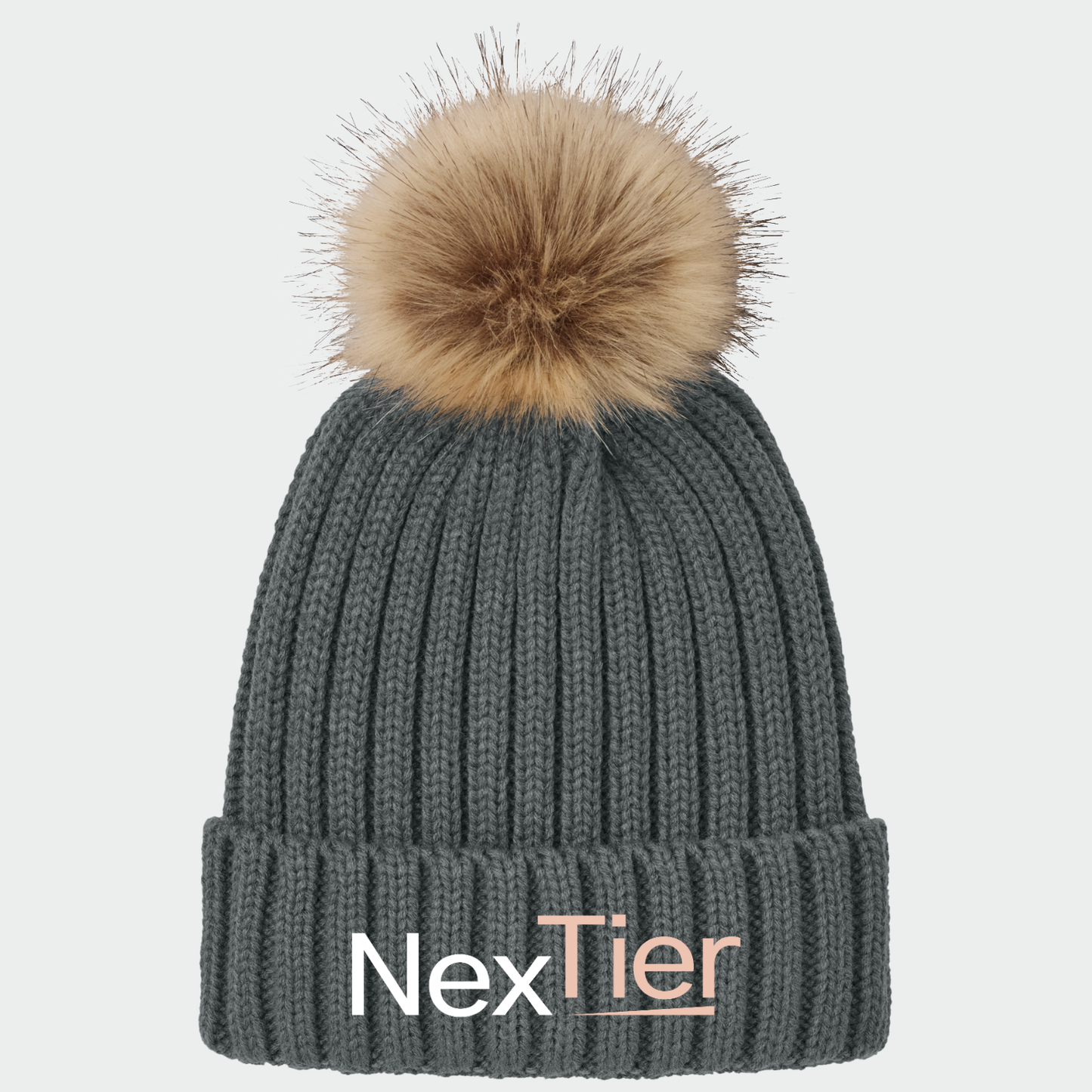 Nextier: Embroidered Pom Beanie