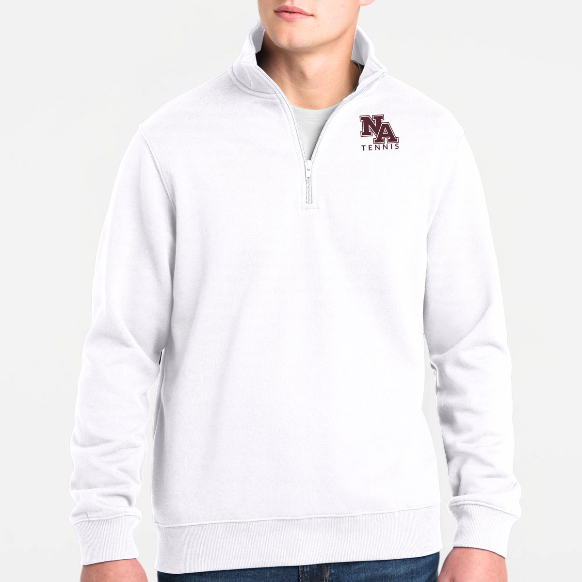 NATennis: NA Tennis, Embroidered, Quarter-Zip Sweatshirt