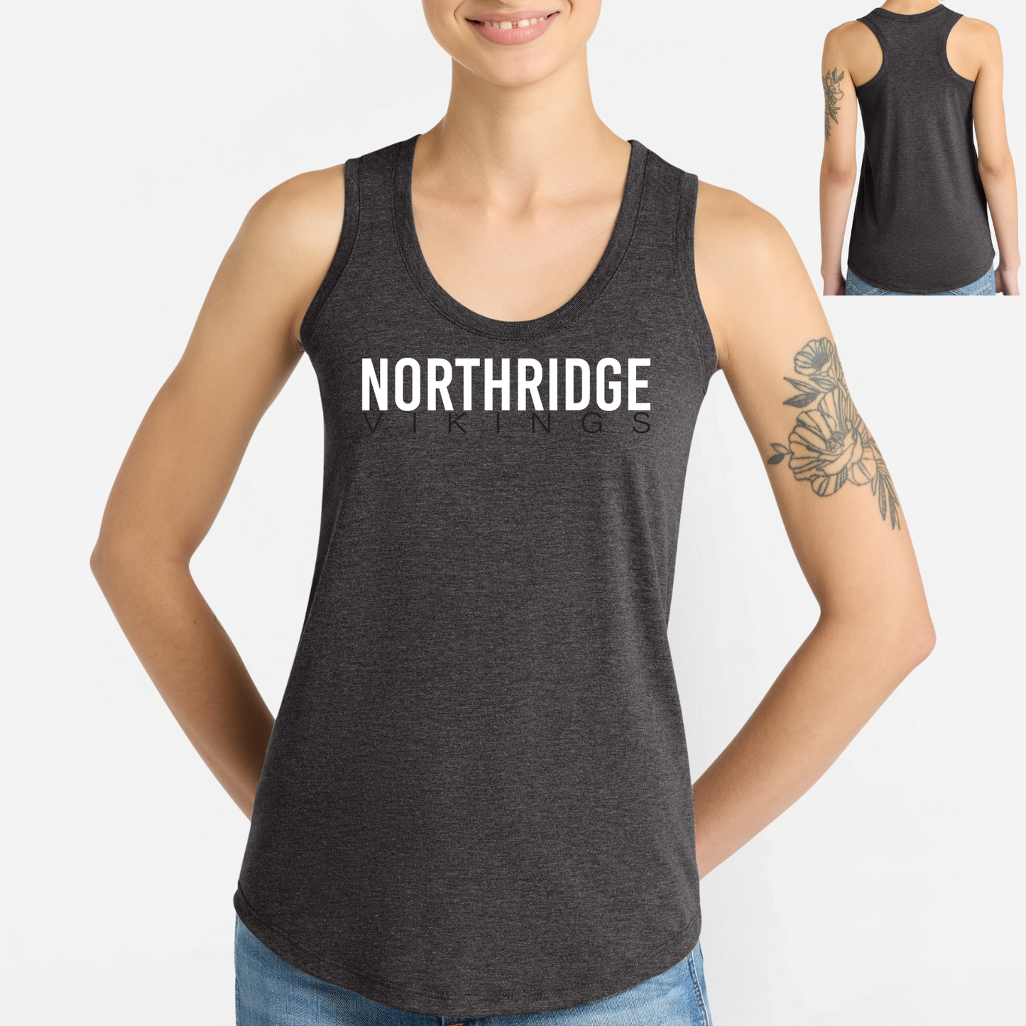 NRS: Northridge Vikings Women's Triblend Racerback Tank Top