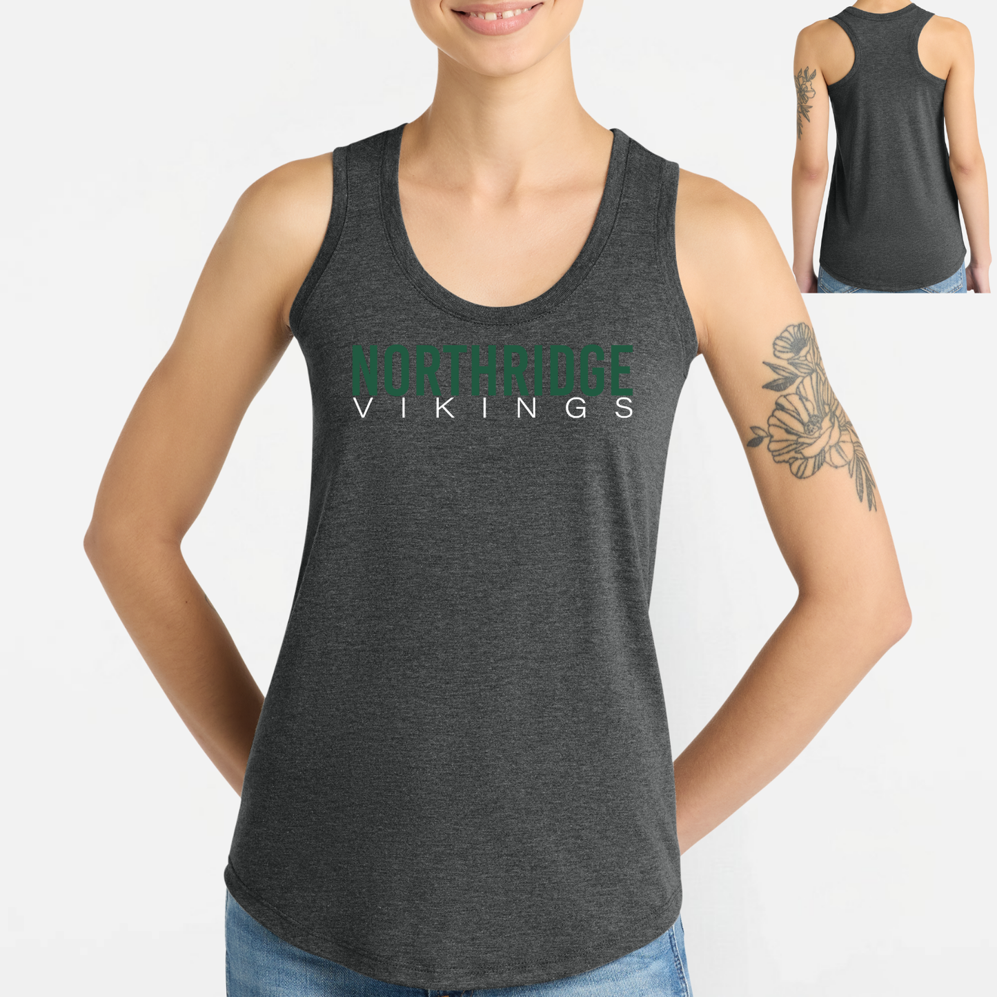 NRS: Northridge Vikings Women's Triblend Racerback Tank Top