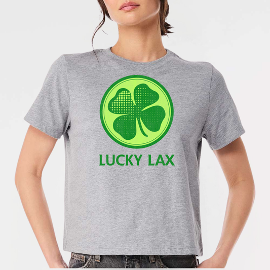 LuckyLax: *distressed graphic* Women's 6oz Heavyweight T-Shirt