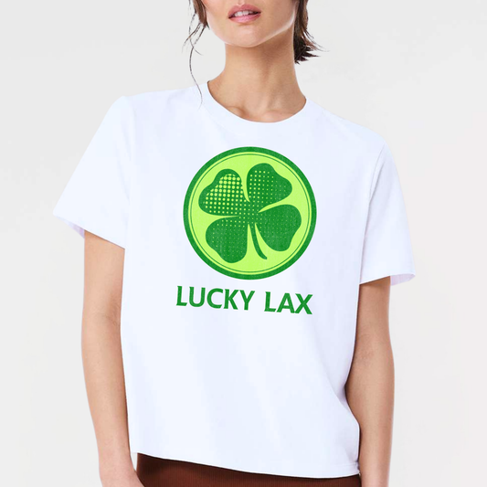 LuckyLax: *distressed graphic* Women's 6oz Heavyweight T-Shirt