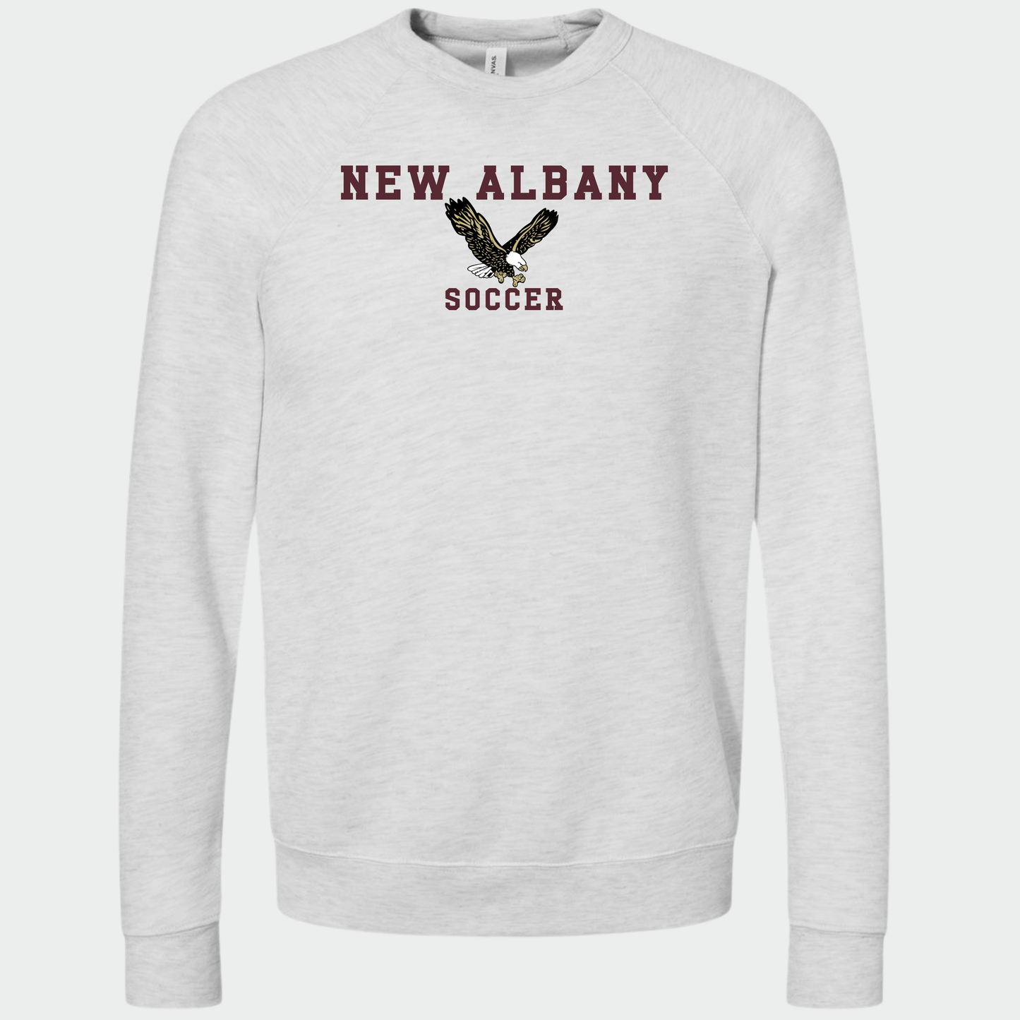 NAGS: New Albany Soccer, Raglan Sponge Fleece Crew Sweatshirt