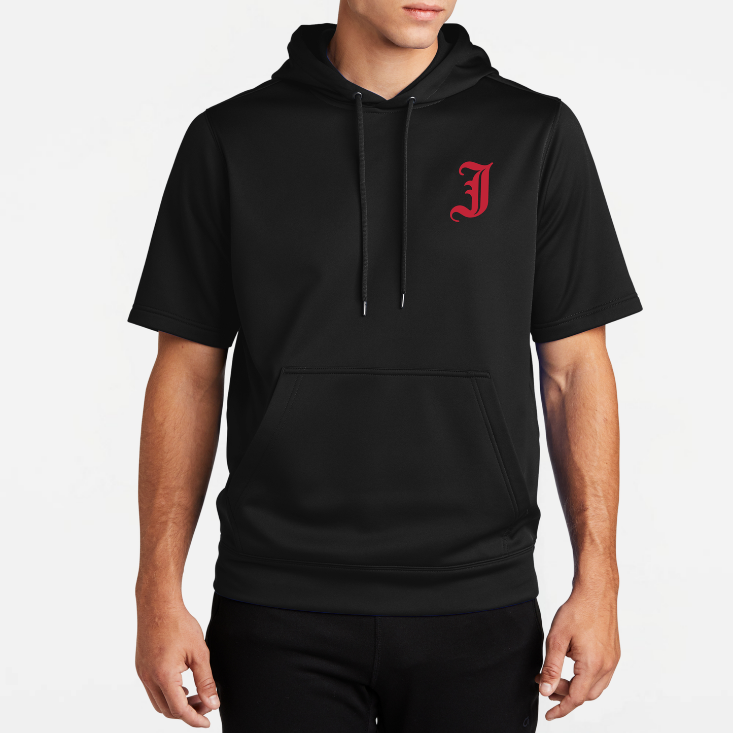 JTB: Old English J Short Sleeve Hooded Tech Sweatshirt