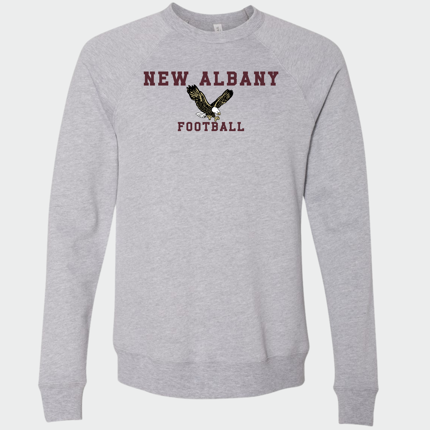 NAFOOTBALL: Raglan Sponge Fleece Crew Sweatshirt