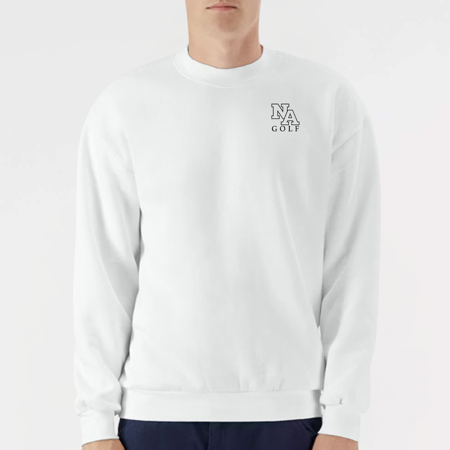 NAGolf: Embroidered, Reflex Fleece Crew Sweatshirt