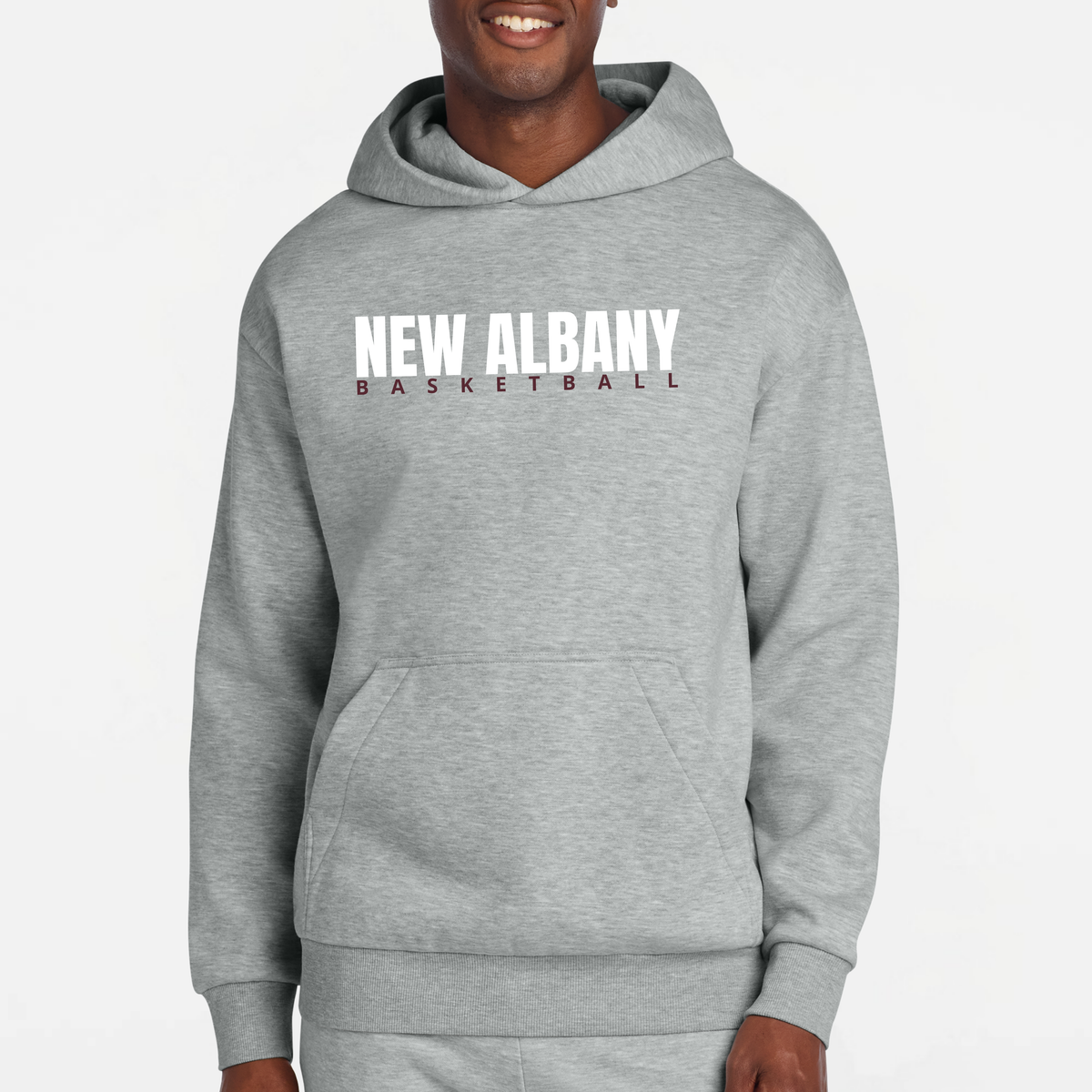 NAGTB: New Albany Basketball, Heavyweight Hooded Sweatshirt
