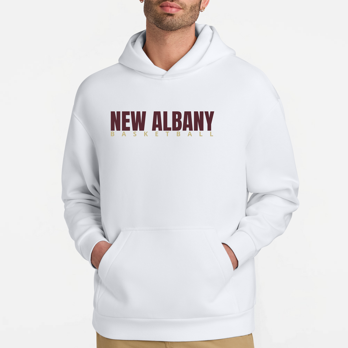 NAGTB: New Albany Basketball, Heavyweight Hooded Sweatshirt