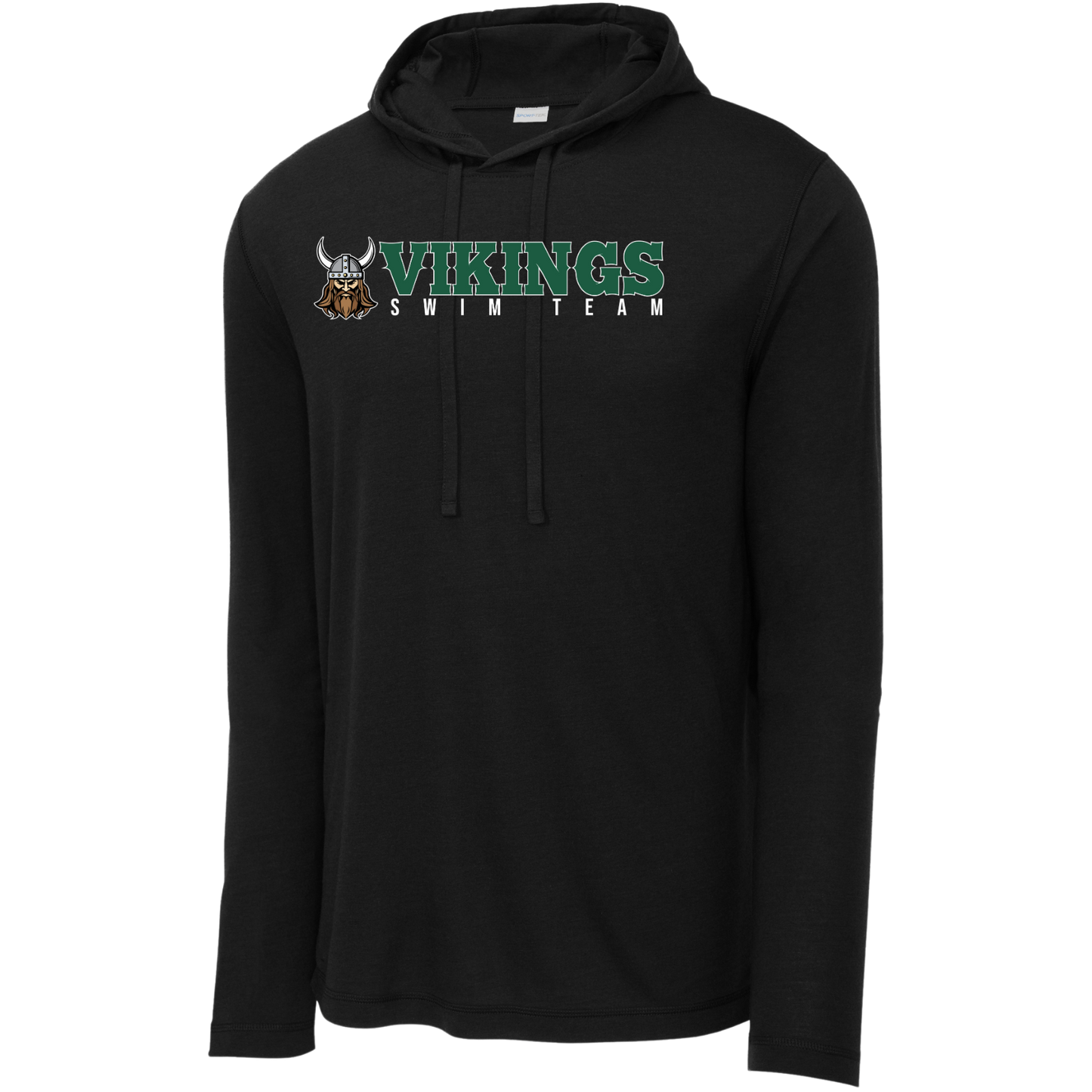NRS: Vikings Swim Team Long Sleeve, Hooded Triblend Tech T-Shirt