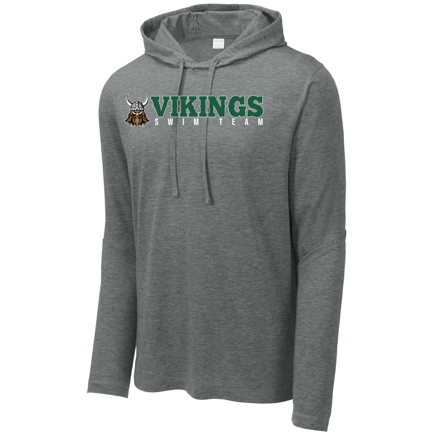 NRS: Vikings Swim Team Long Sleeve, Hooded Triblend Tech T-Shirt