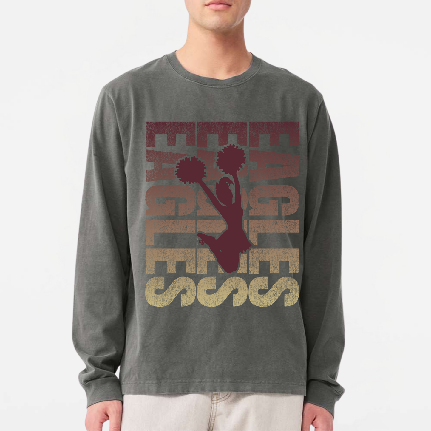 NAYCheer: Garment-Dyed Long Sleeve Tee