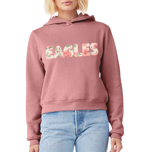 Floral Block Eagles Hooded Sweatshirt - Women's