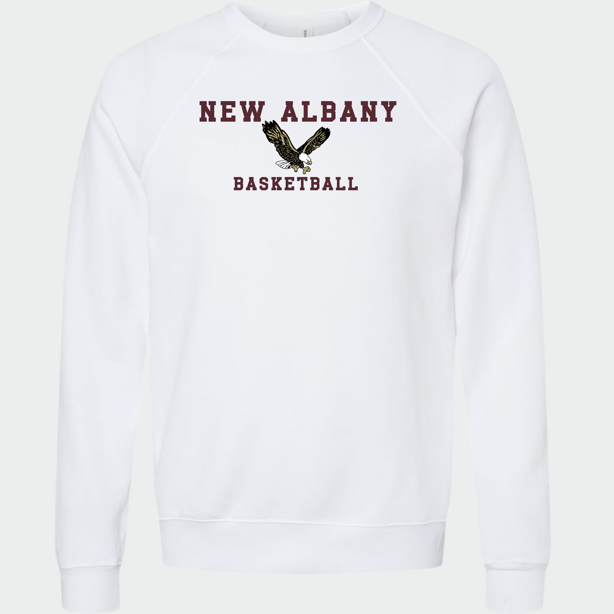 NAGTB: New Albany Basketball, Raglan Sponge Fleece Crew Sweatshirt