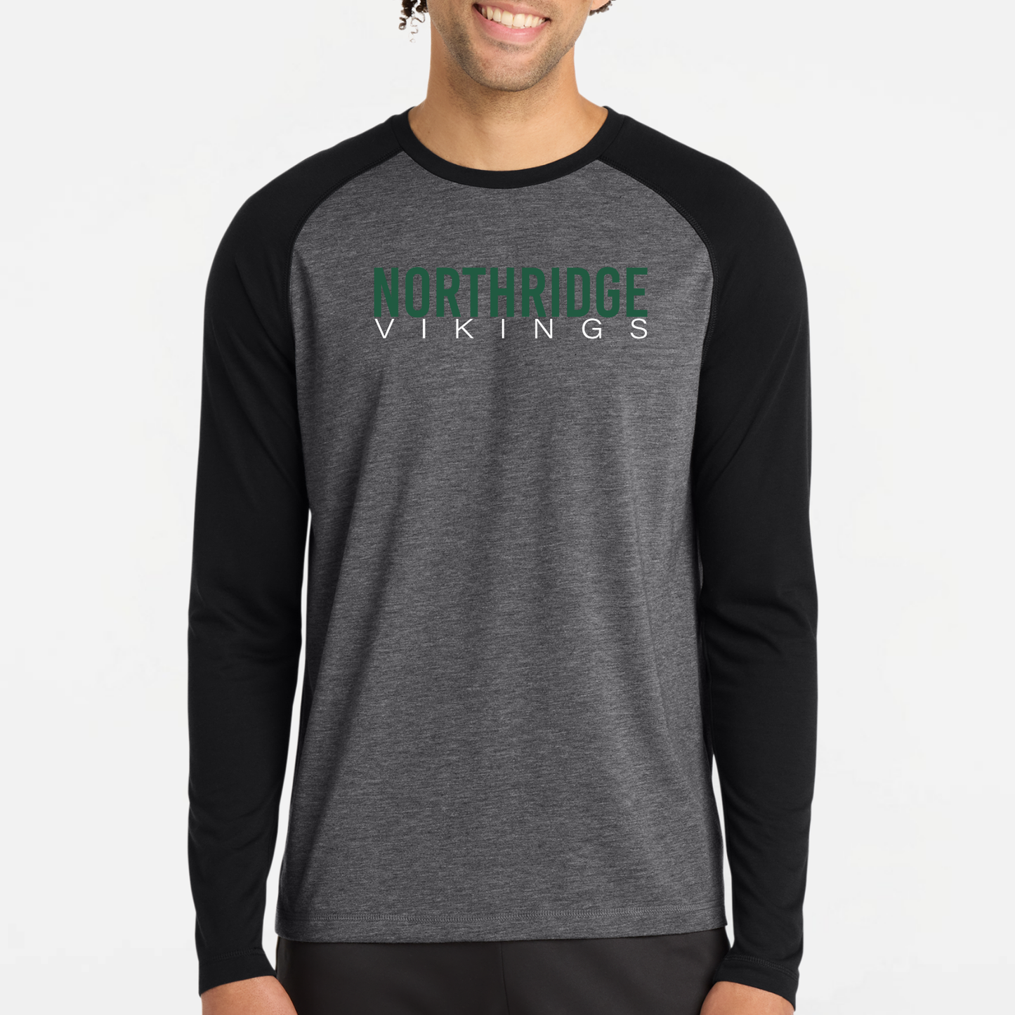 NRS: Northridge Vikings Raglan Long Sleeve Triblend Tech T-Shirt