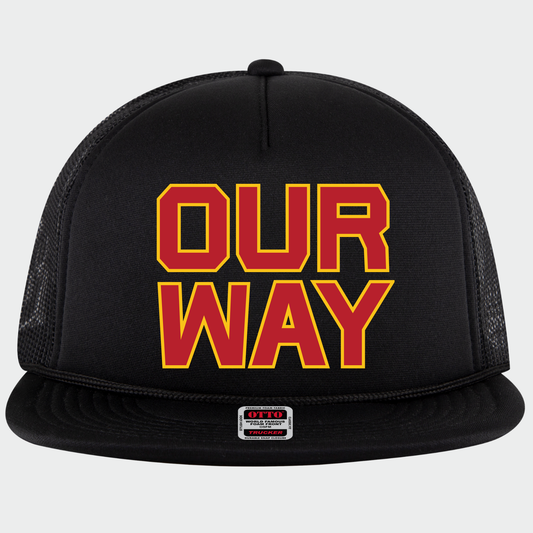 BRUINS: Our Way Foam Flex-Bill Trucker Hat