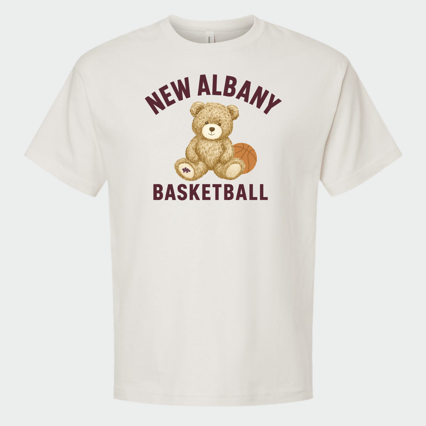 NAGTB: New Albany Basketball Teddy Bear Heavyweight T-Shirt
