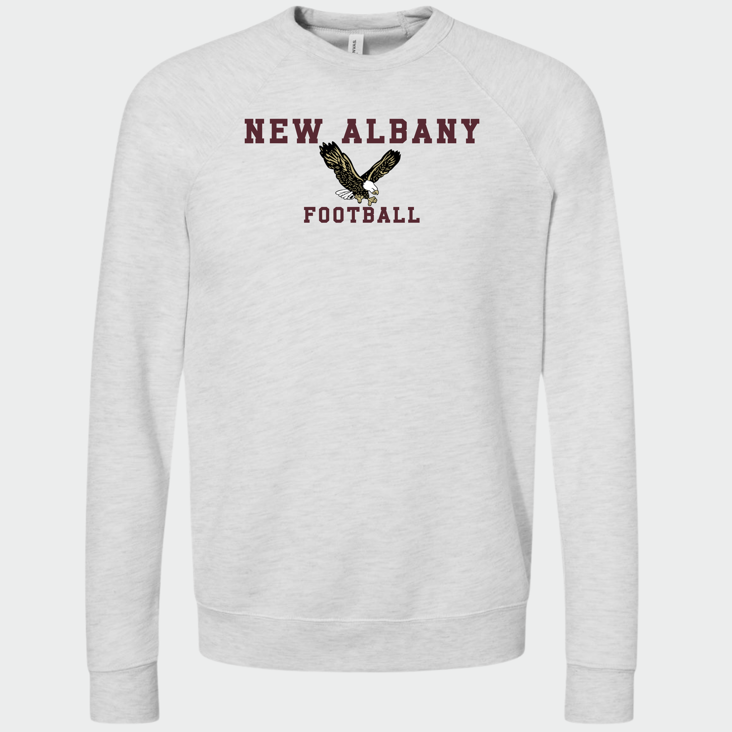 NAFOOTBALL: Raglan Sponge Fleece Crew Sweatshirt