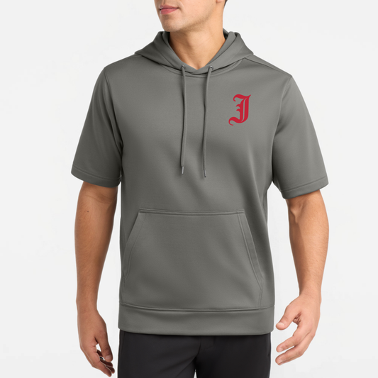 JTB: Old English J Short Sleeve Hooded Tech Sweatshirt