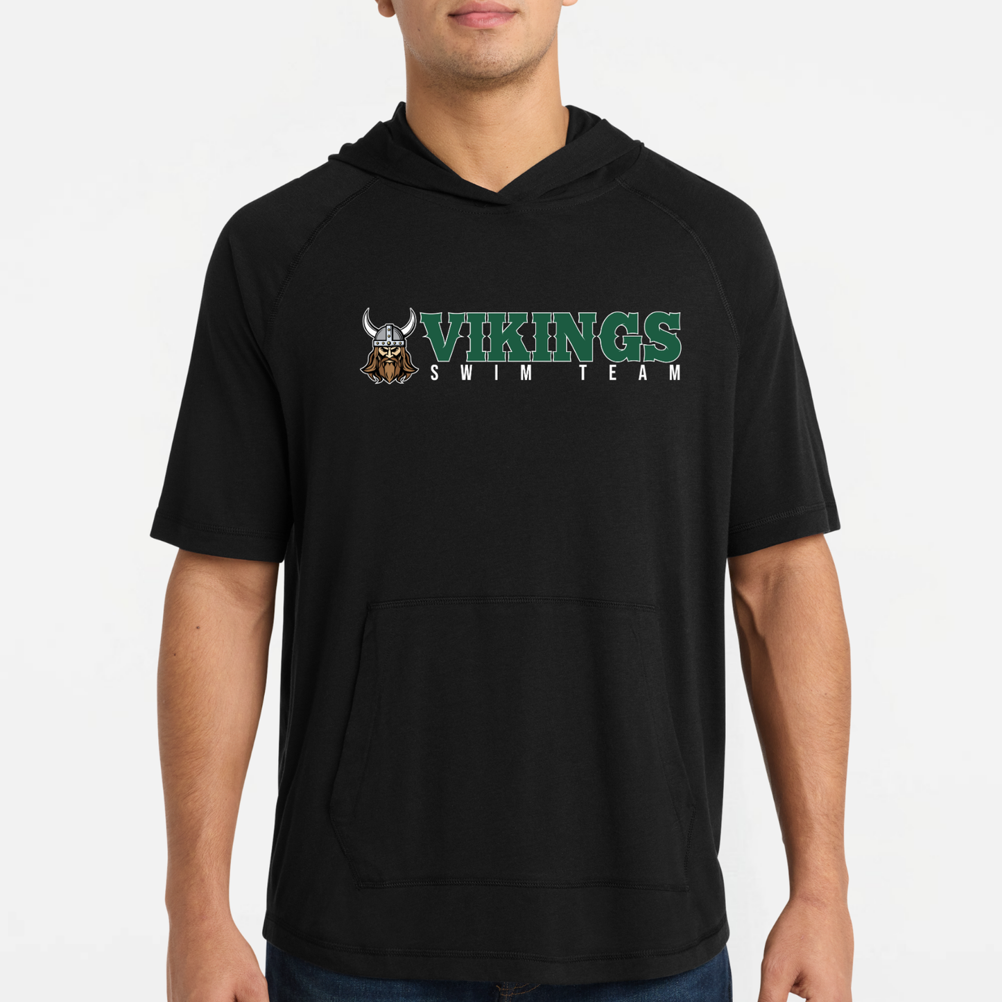 NRS: Vikings Swim Team Short Sleeve, Hooded Triblend Tech T-Shirt