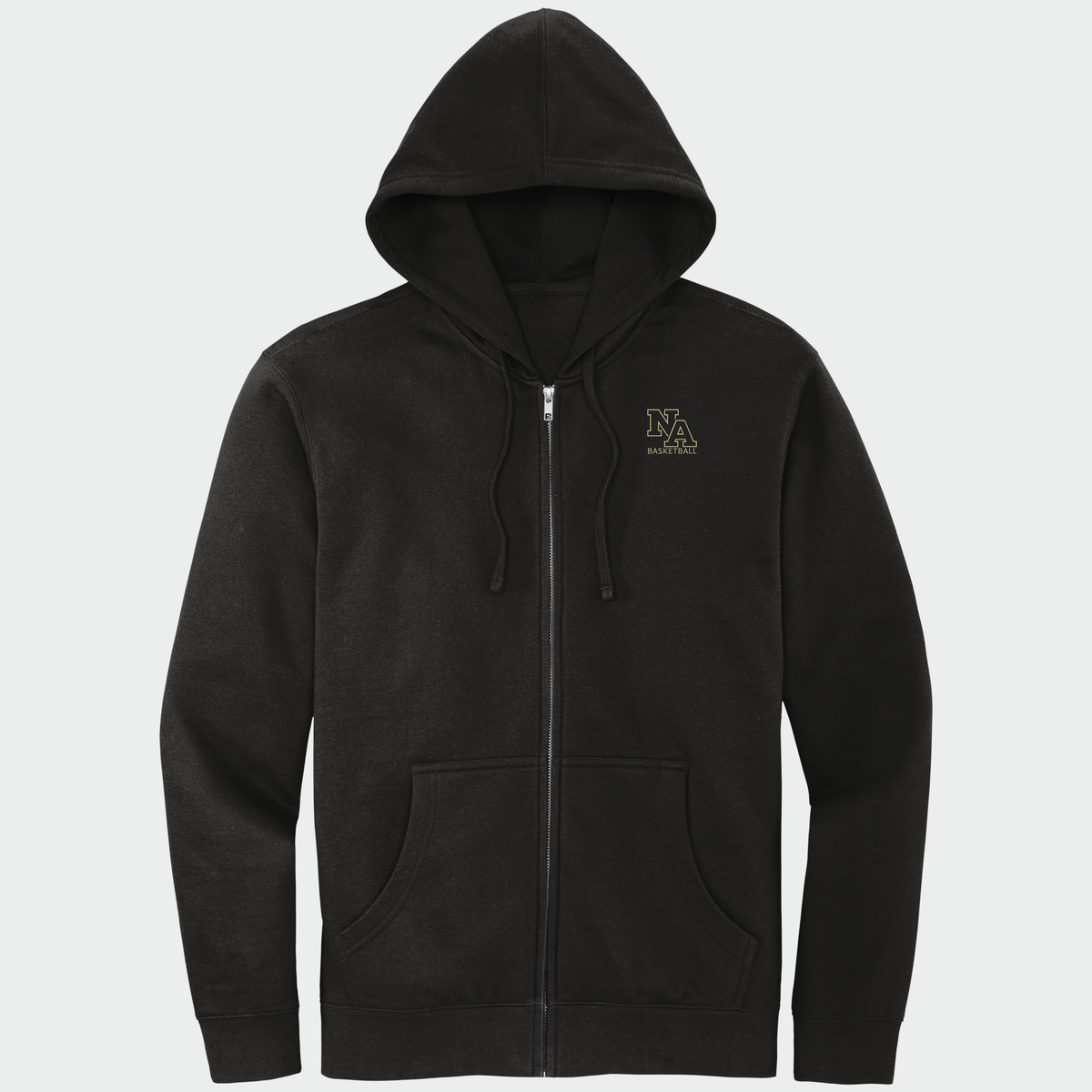 NAGTB: NA Basketball, Embroidered, Full-Zip Hooded Sweatshirt