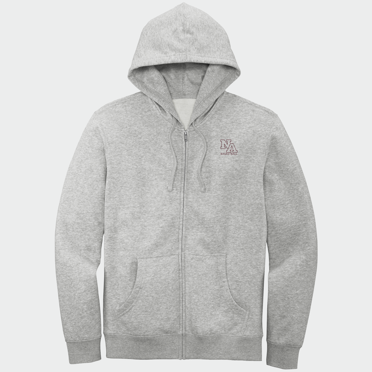NAGTB: NA Basketball, Embroidered, Full-Zip Hooded Sweatshirt