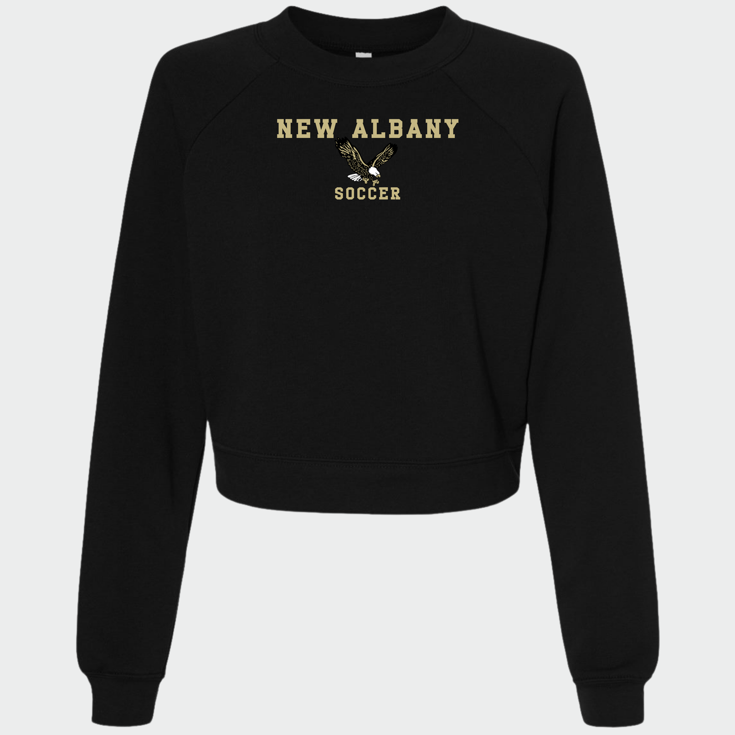 NAGS: New Albany Soccer, Women's Raglan Cropped Crew Sweatshirt