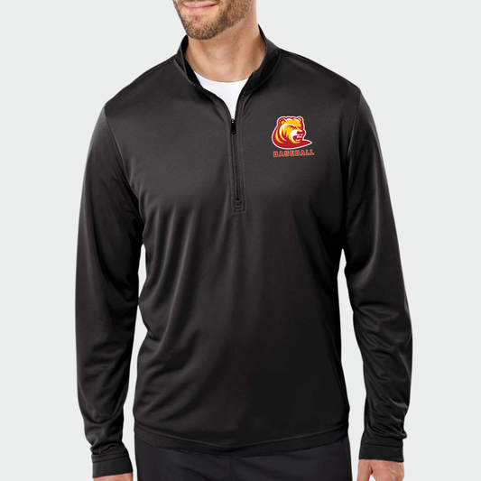 BRUINS: Bear Adidas Tech Quarter Zip Pullover