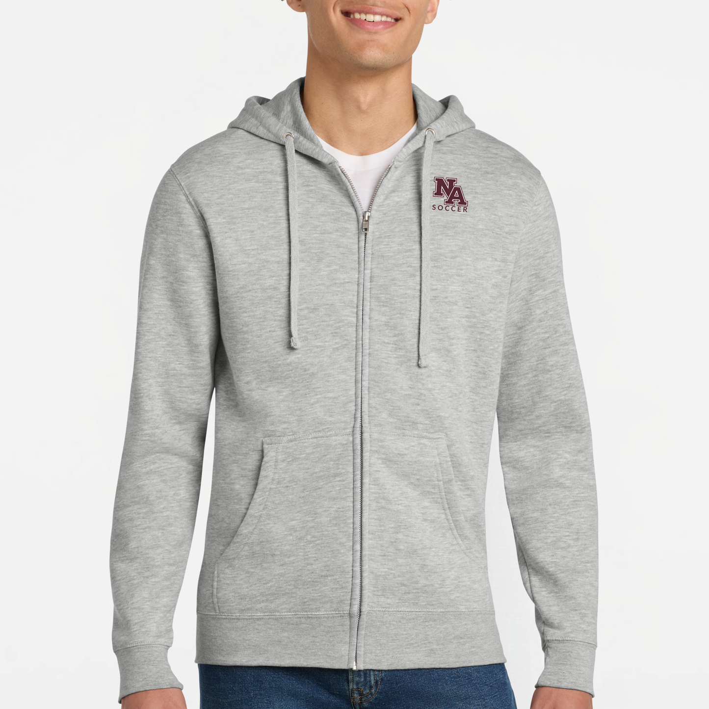 NAGS: NA Soccer, Embroidered, Full-Zip Hooded Sweatshirt