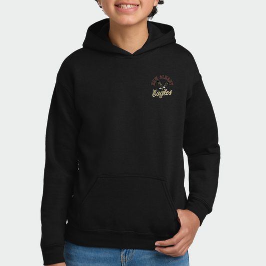 New Albany *Distressed Print* Collage Youth Hooded Sweatshirt