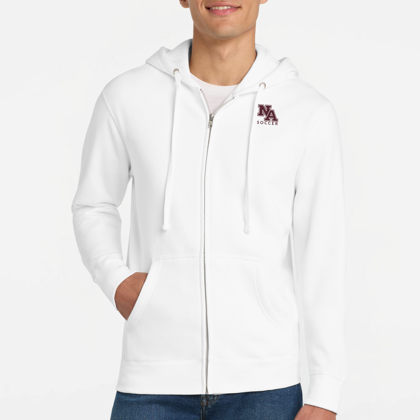 NAGS: NA Soccer, Embroidered, Full-Zip Hooded Sweatshirt