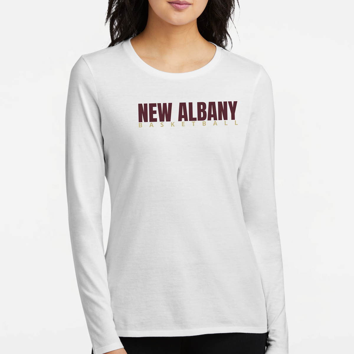 NAGTB: New Albany Basketball, Women's CVC Long Sleeve Tee