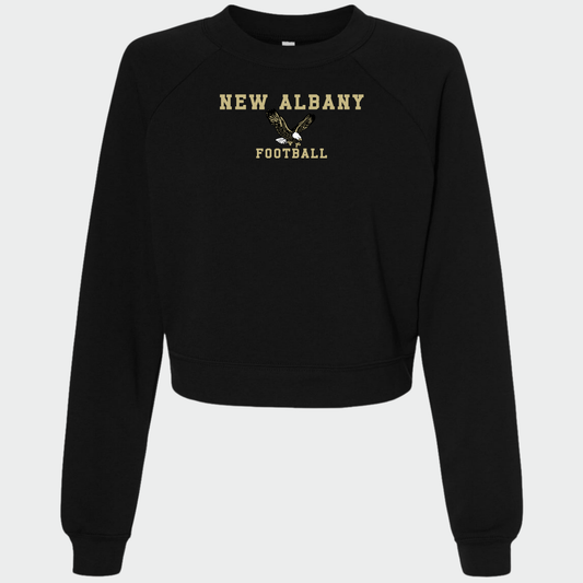 NAFOOTBALL: Women's Raglan Cropped Crew Sweatshirt