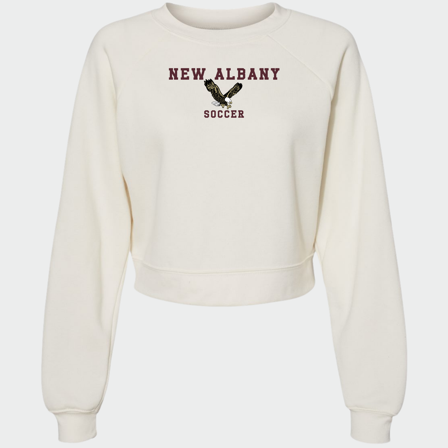 NAGS: New Albany Soccer, Women's Raglan Cropped Crew Sweatshirt