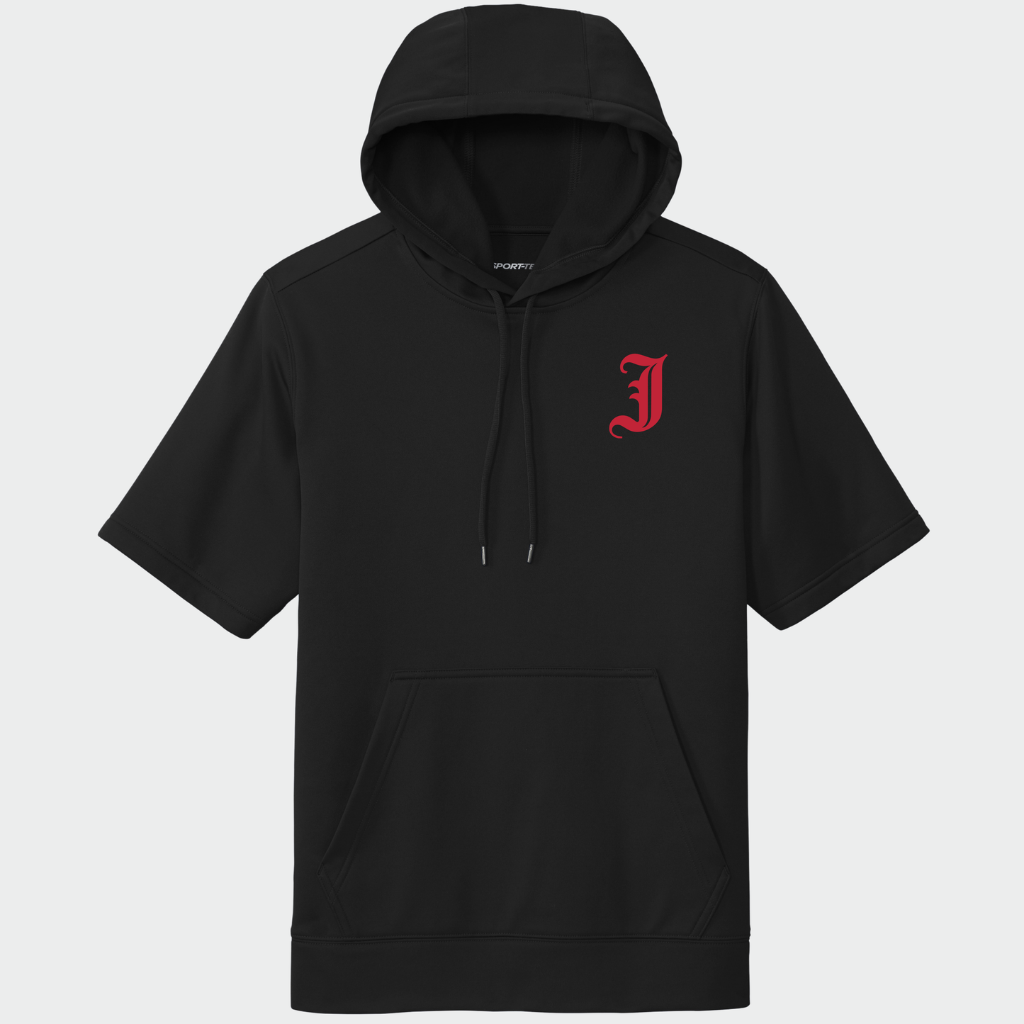 JTB: Old English J Short Sleeve Hooded Tech Sweatshirt