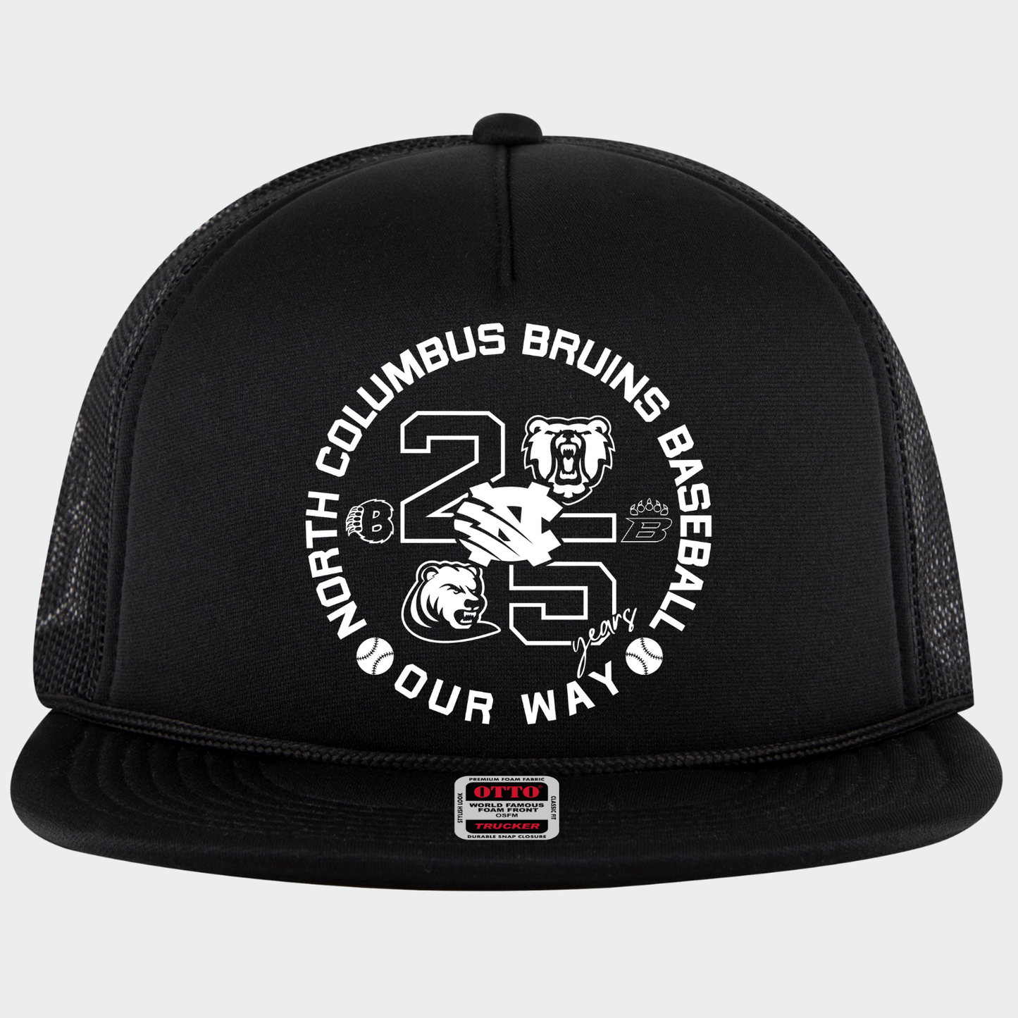 BRUINS: 25th Anniversary Foam Flex-Bill Trucker Hat