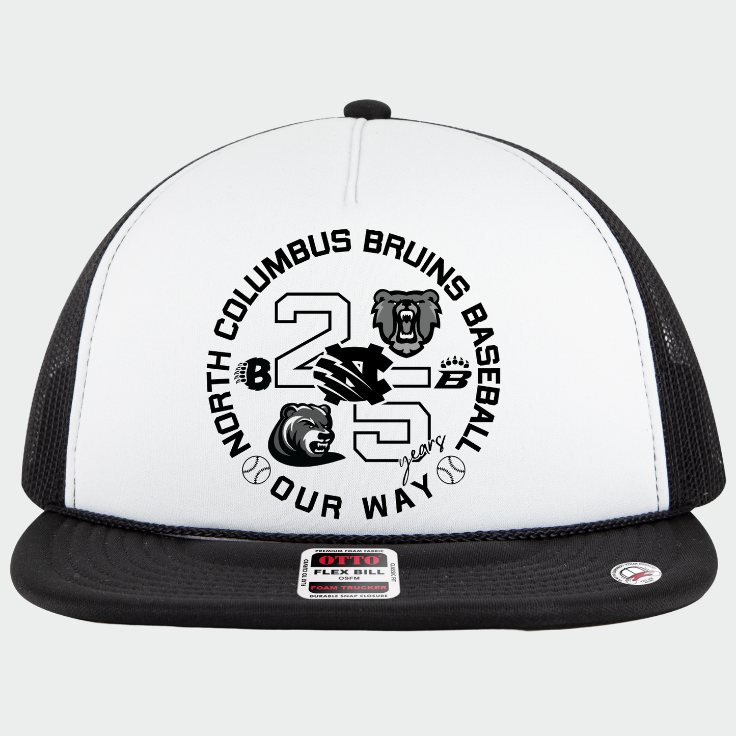 BRUINS: 25th Anniversary Foam Flex-Bill Trucker Hat