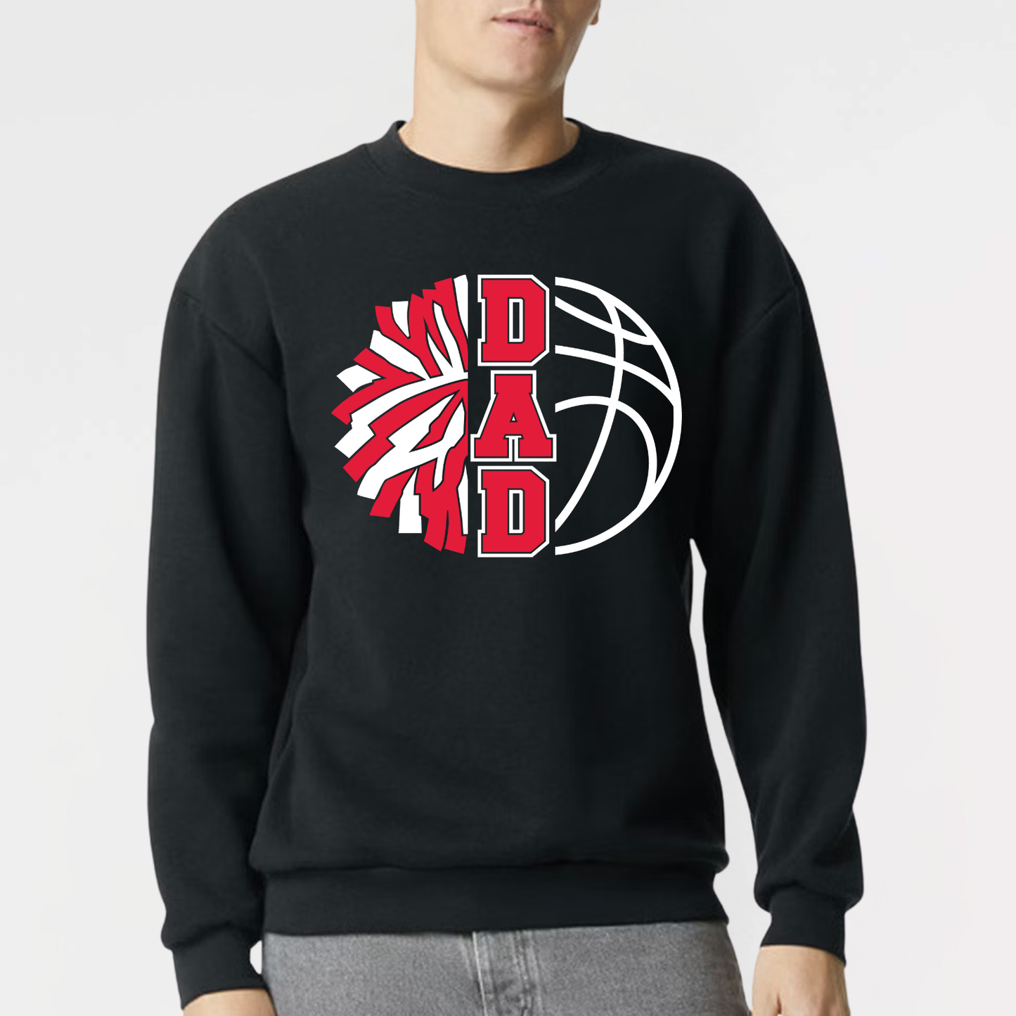 JYAA: Basketball Cheer Parent Reflex Fleece Crew Sweatshirt