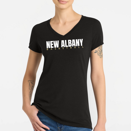 NAGTB: New Albany Basketball, Women's Triblend V-Neck Tee