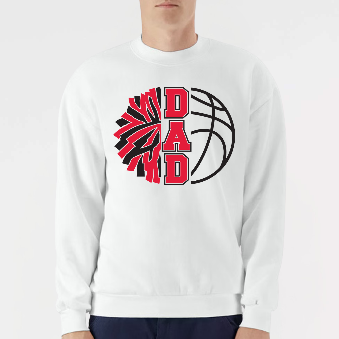 JYAA: Basketball Cheer Parent Reflex Fleece Crew Sweatshirt