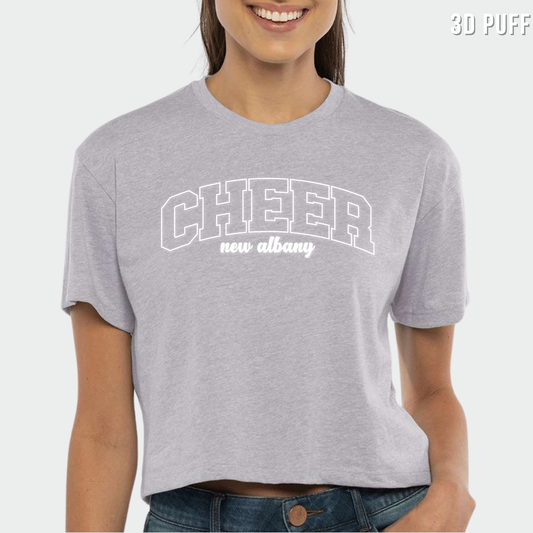 NAYCHEER: Cheer New Albany *Puff Print* Women's Crop Top