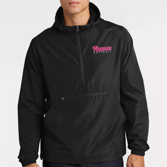 Flames Softball: Packable Anorak