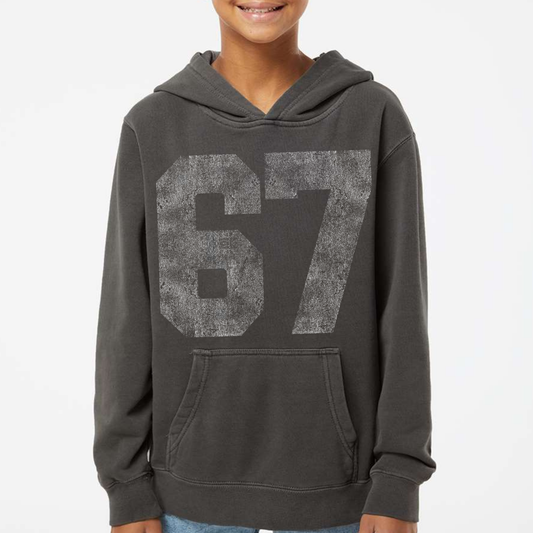 Lucky Number *distressed graphic* Hooded Sweatshirt