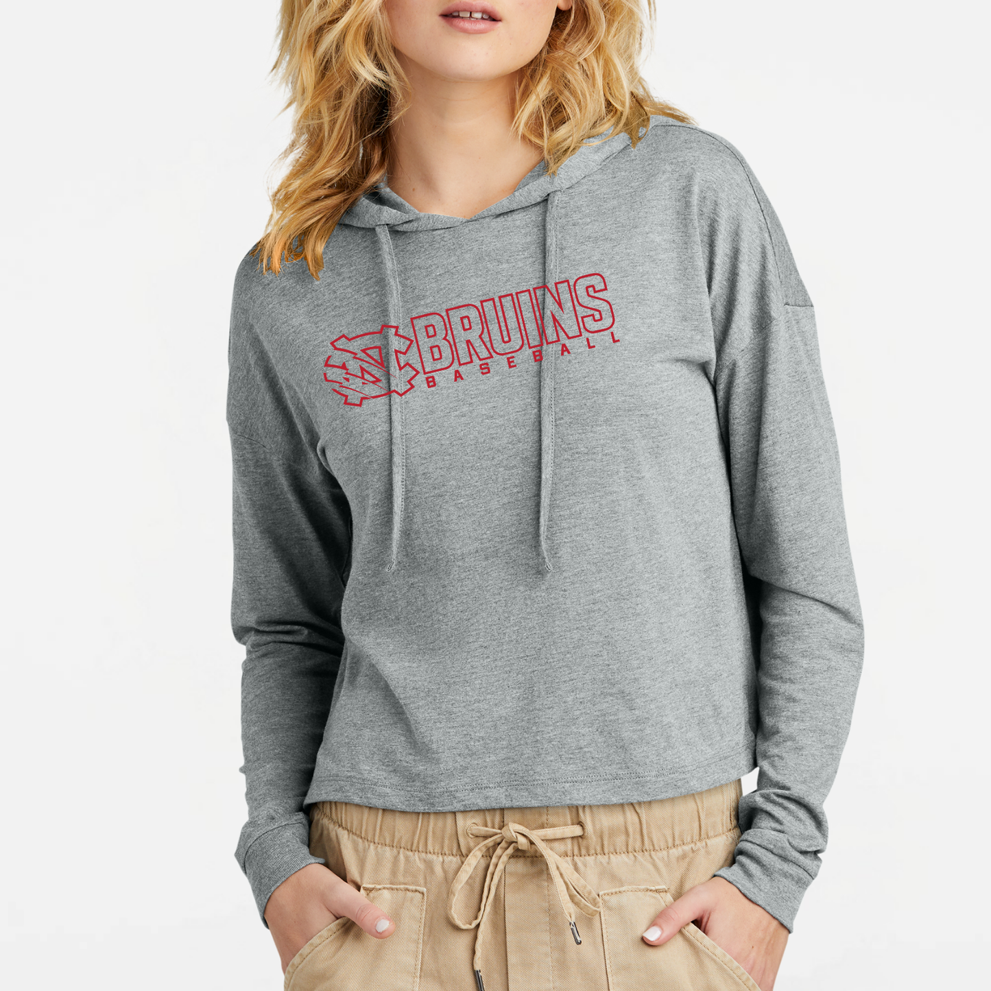 BRUINS: Women's Triblend Long Sleeve Hooded T-Shirt