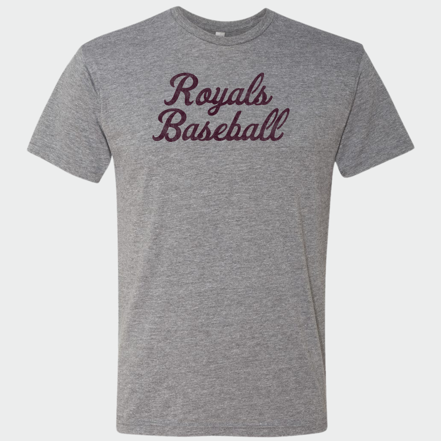 TCR: Royals Baseball Script, Triblend Tee *Distressed Print*