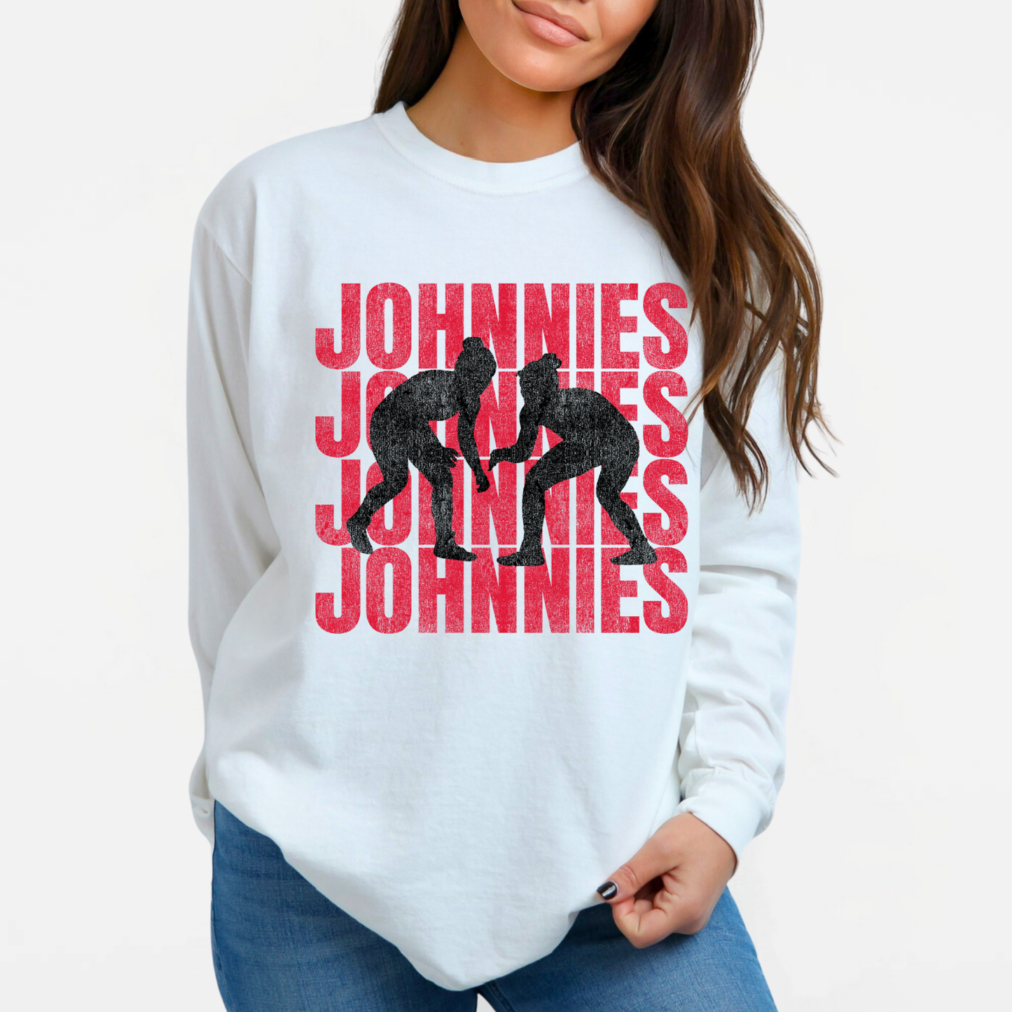 JYAA: Johnnies Wrestling *distressed graphic* Long Sleeve T-Shirt